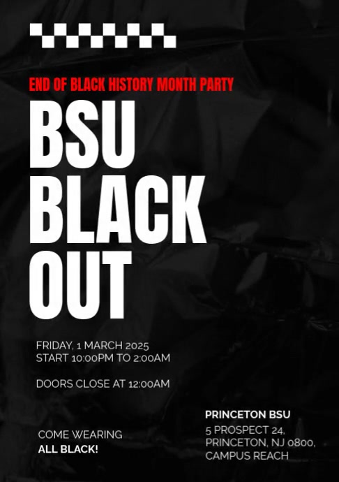 Black Abstract Black History Month Party A3 Template | PosterMyWall