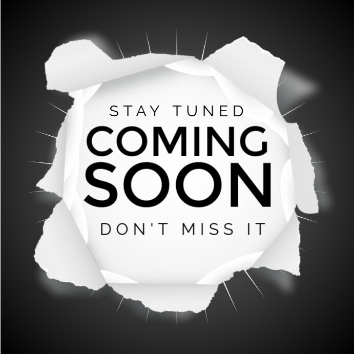 Plantilla de Black Abstract Coming Soon Announcement Notification ...
