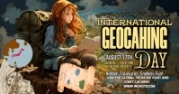 Black Abstract  Global Treasure Hunt Facebook Shared Image template