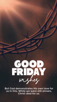 Black Abstract Good Friday Instagram Story Video template