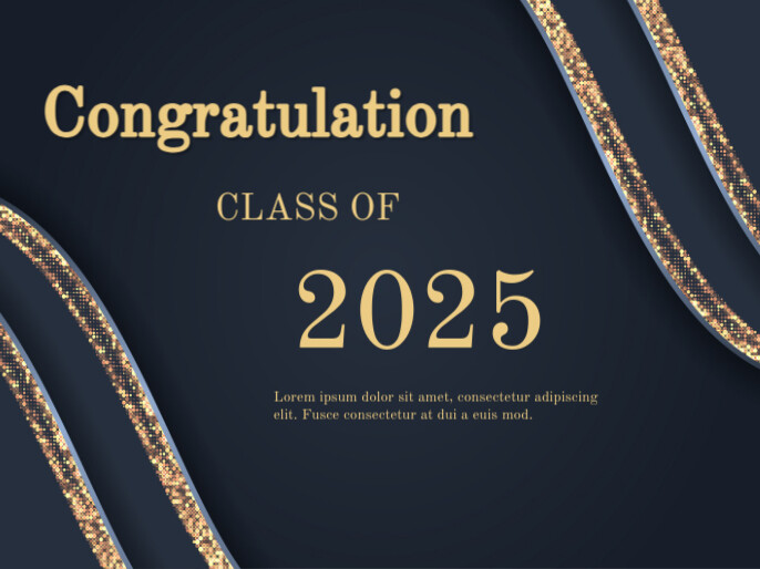 Copy of black Abstract Graduation Presentation | PosterMyWall