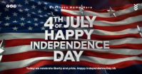 Black Abstract Independence Day Celebration Facebook Shared Image Video template