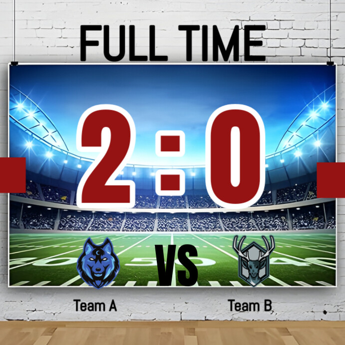 Copy of Black Abstract Match Score Board Instagram Po | PosterMyWall