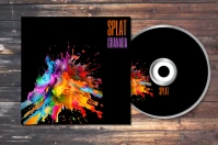 Black Abstract Mock Up Album Cover Poster Ad Plakkaat template