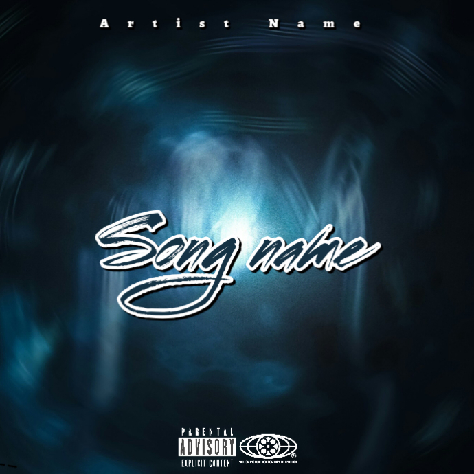 Black Abstract Music Album Cover Album Cover Template | PosterMyWall