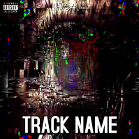 Black Abstract Music Album Cover Album Cover Video template