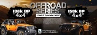 Black Abstract Off Road Truck Banner  Facebook Cover Photo template