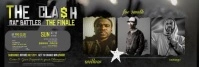 Black Abstract The Clash Rap Battle  Linkedin Banner template