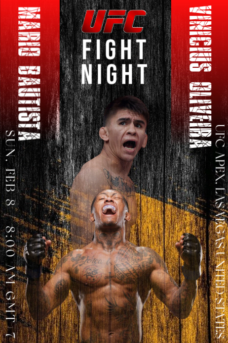 Black Abstract Ufc Fight Night Ufc Apex, Las Vegas United States Poster ...