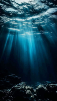 Sort Underwater Scene Digitalt display Template