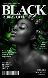 Black african beauty hairstyle melanin magazine cover ideas template editable printable template Kindle-/Bucheinbände