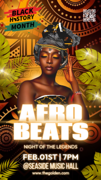 Black Afro Beats Night Instagram Story Indaba yaku-Instagram template