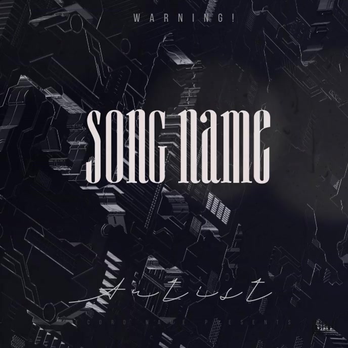 BLACK ALBUM COVER Template | PosterMyWall