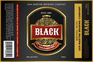 Black Alcohol Beer Label template