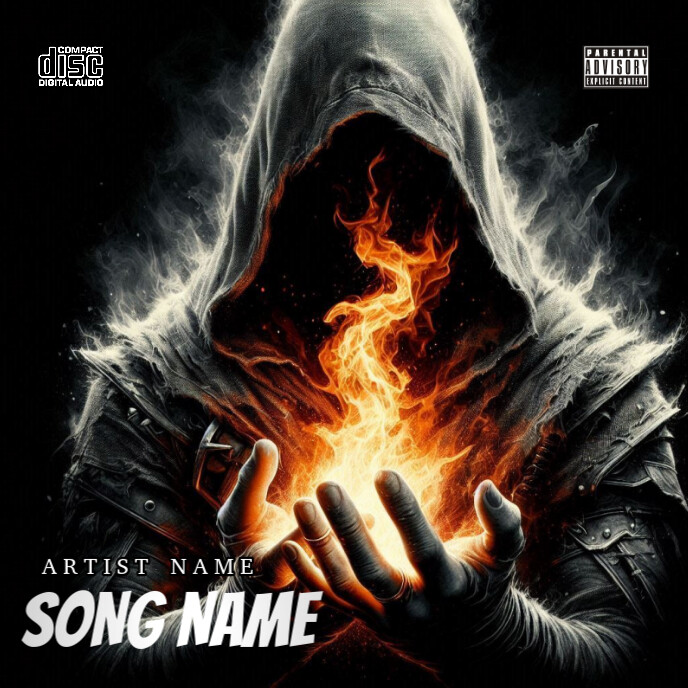 Black Alone Man Album Cover Template | PosterMyWall