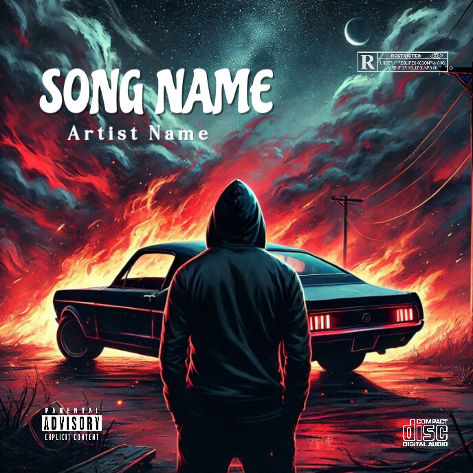 Black Alone Man Mixtape Album Cover Template | PosterMyWall