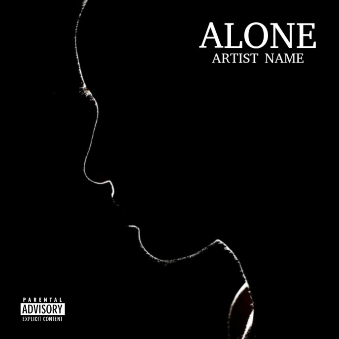 Sad Cd Black Alone Sad Song Album Cover Album Cover Template | PosterMyWall