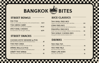 Black and Beige Thai Food Horizontal Menu Boulevardzeitung template