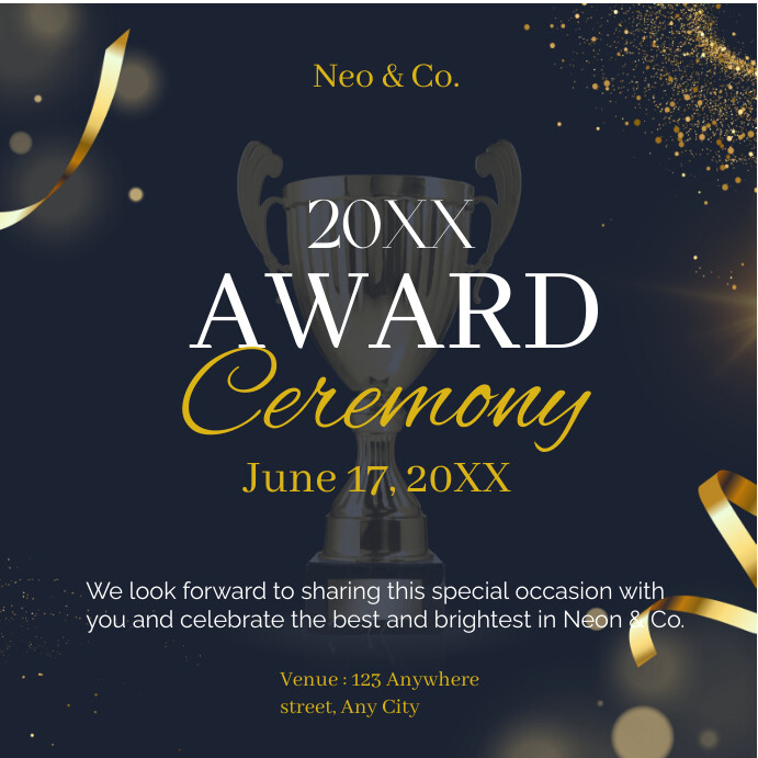 Award Ceremony Invitation Template Annual Meeting And Awards Ceremony