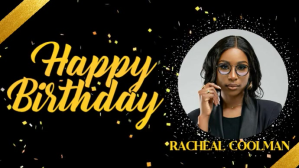 Black and Gold Birthday Video Digital Display (16:9) template