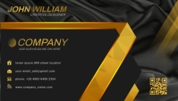 Black and gold business card template
