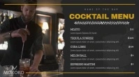 Black and Gold Cocktail Menu Digital Display template