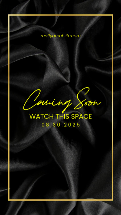 Black and Gold Coming soon Instagram Story template