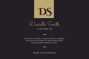 Negro Clothing Brand Label Template