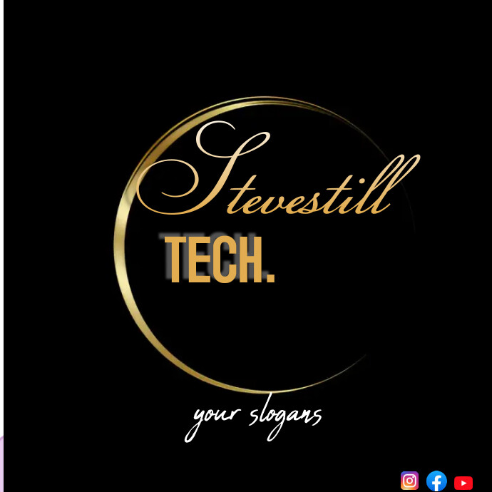 Black and gold logo template PosterMyWall