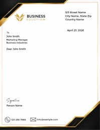 สีขาว Business Letterhead Ulotka Template