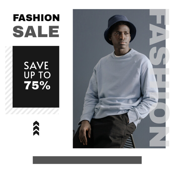 Black and Grey Modern Fashion Instagram Post template