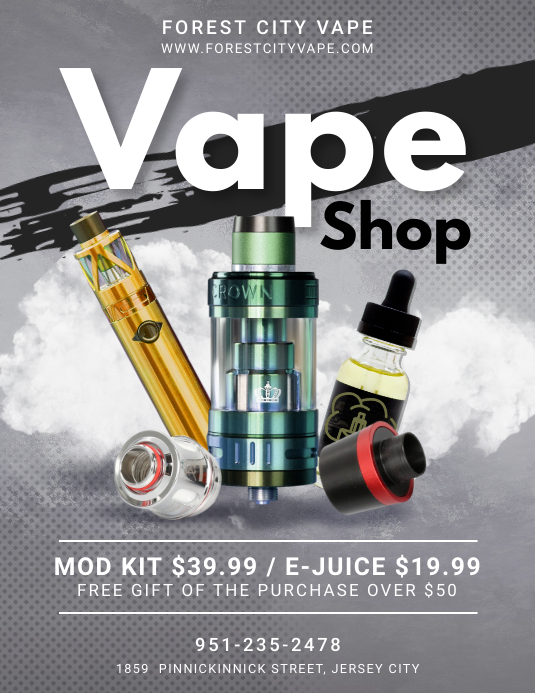 Une Brochure de Modle de Flyer de Magasin de Vape Moderne Noir Et Gris | PosterMyWall Une Brochure de Modle de Flyer de Magasin de Vape Moderne Noir Et Gris | PosterMyWall