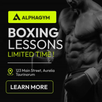 Black and Neon Green Boxing Lessons Flyer Template – Gym Limited Time Promotion Instagram Post