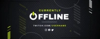 Black and Neon Green Offline Twitch Banner template