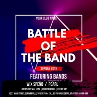 Black and Red Battle of the Bands Square Vide Instagram Post template