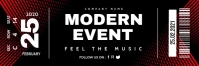 black and red colors ticket template design Banner 2 x 6 fod