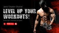 Black and Red Grunge Workouts Tips YouTube Thumbnail template