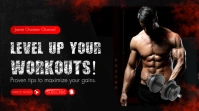 Black and Red Grunge Workouts Tips YouTube Thumbnail template