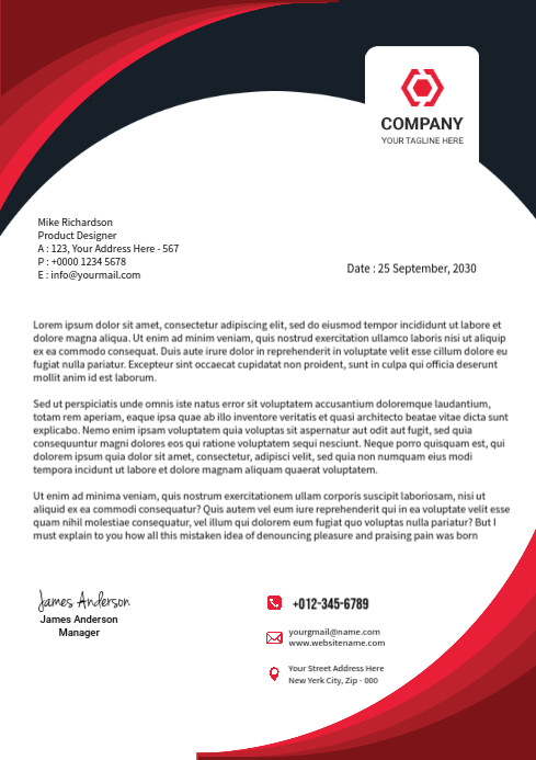 Red Header Label Black and Red Header Ads Template | PosterMyWall