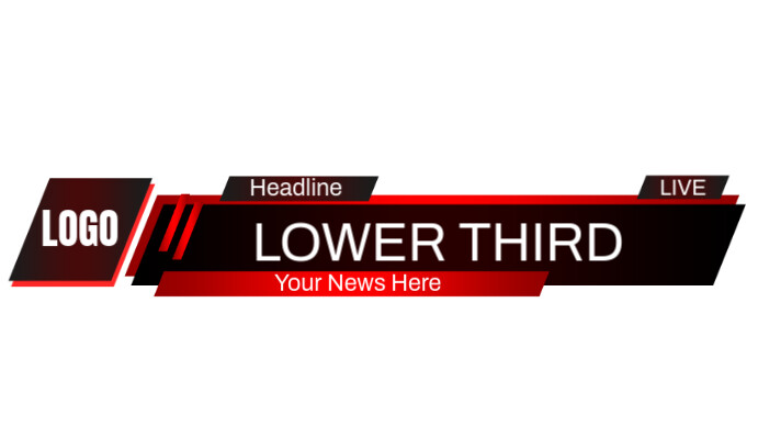 Black and Red Lower Third Title Frame Label Banner Umbukiso Wedijithali (16:9) template