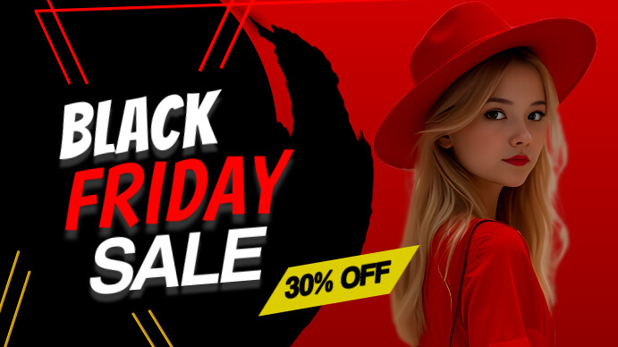 Black AND RED Professional  Youtube Thumbnail template