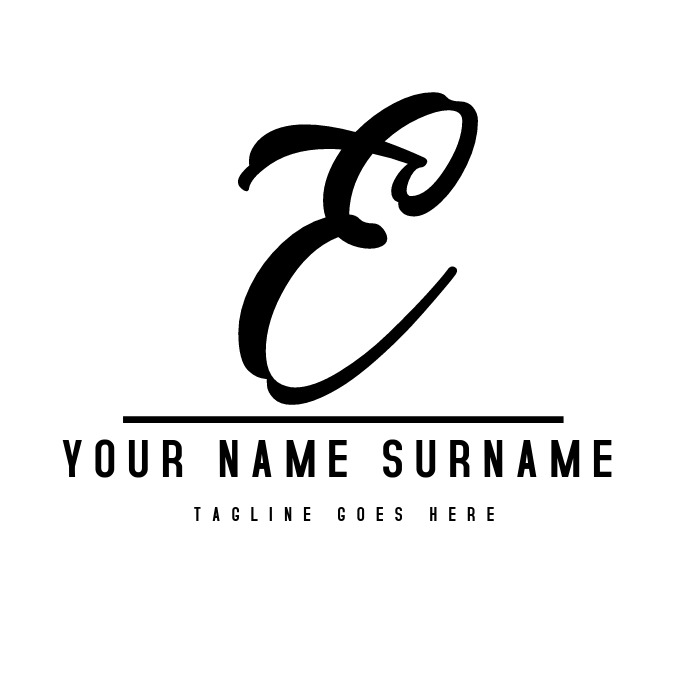 Copy of Black and white alphanumeric signature logo | PosterMyWall