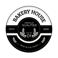 Black and White Bakery Logo template