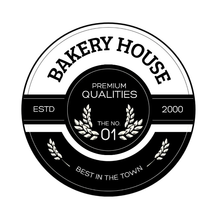 Logo Toko Roti Hitam Putih Templat | PosterMyWall