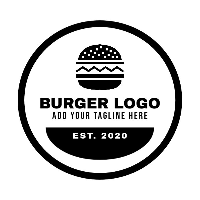 Copy Of Black And White Burger Logo Postermywall