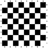 Black and White Chess Board Template Cuadrado (1:1)