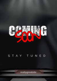 Black and White Coming Soon Instagram Post A4 template