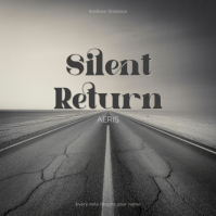 Black and White Desert Road Nostalgic Music Cover Copertina album template
