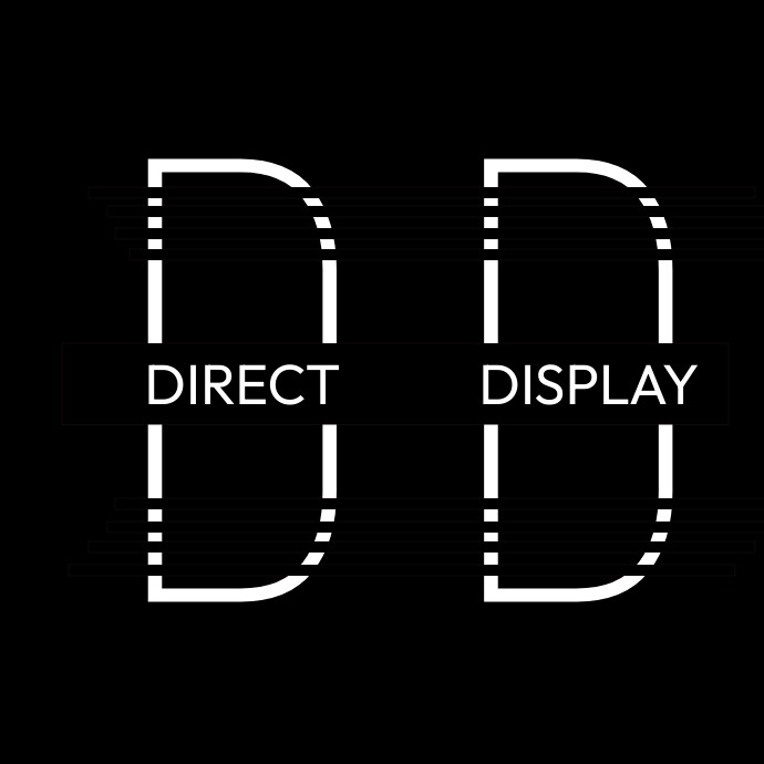 BLACK AND WHITE DIRECT DISPLAY LOGO DESIGN Template | PosterMyWall