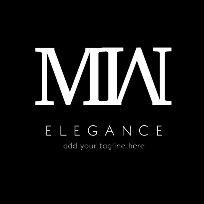 Black and white elegant logo Logótipo template